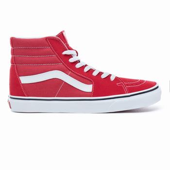 Damske Kotnikove Tenisky Vans Sk8-Hi Červené Biele VA64RAIOU